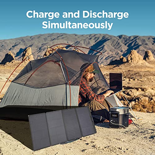 EF ECOFLOW Portable Power Station Delta 1000, 1008Wh Solar Generator with 6 x 1600W(3100W Surge) AC Outlets