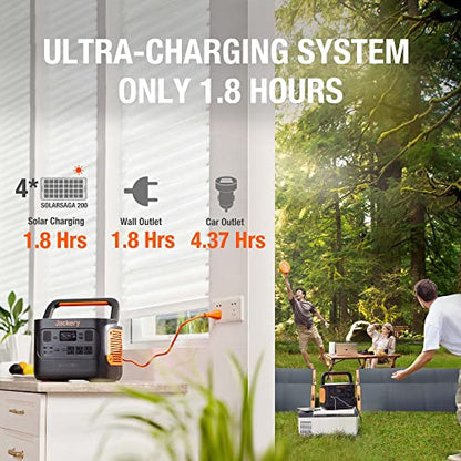 Jackery Explorer 1000 Pro Portable Power Station, Solar Generator with 1002Wh, 2x100W PD Ports & 800W Input, 1.8H to Full Charge