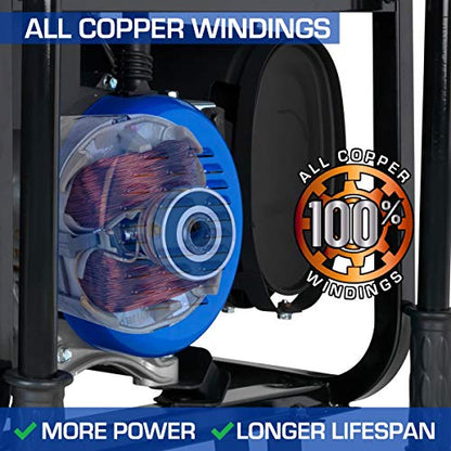 DuroMax XP4400E Gas Powered Portable Generator-4400 Watt Electric Start-Camping & RV Ready