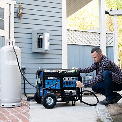 DuroMax XP13000HX Dual Fuel Portable Generator - 13000 Watt Gas or Propane Powered