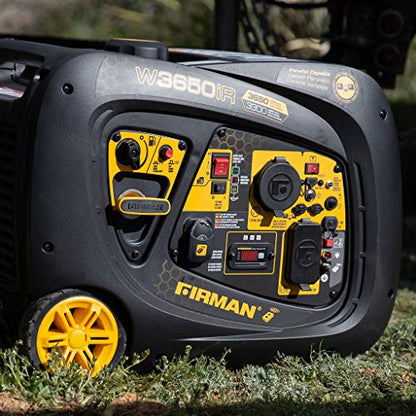 FIRMAN W03383 Remote Start Gas Generator - 3650/3300W,Black